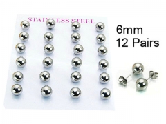 HY Stainless Steel 316L Ball Earrings-HY58E0765HWW