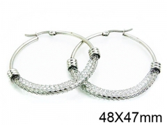 HY Stainless Steel 316L Hollow Hoop Earrings-HY58E1018LZ