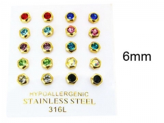 HY Stainless Steel 316L Small Crystal Stud-HY25E0659JLX