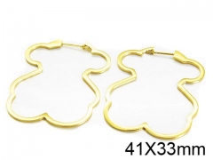 HY Stainless Steel 316L Bear Earrings-HY90E0182OS