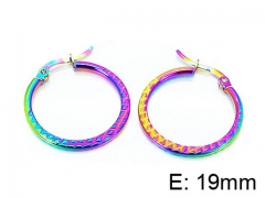 HY Stainless Steel 316L Snap Post Hoop Earrings-HY60E0226HA