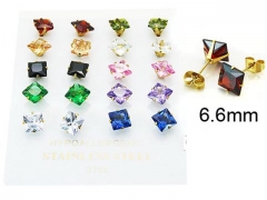 HY Stainless Steel 316L Small Crystal Stud-HY25E0691JAS