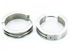 HY Stainless Steel 316L Huggie Hoop Earrings-HY05E1305HIZ