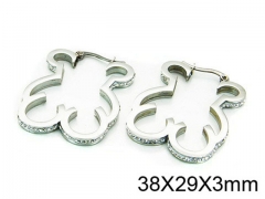 HY Stainless Steel 316L Bear Earrings-HY64E0076HMV