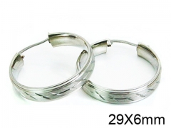 HY Stainless Steel 316L Snap Post Hoop Earrings-HY64E0276LS