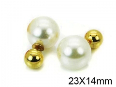 HY Stainless Steel 316L Pearl Earrings-HY67E0153LG
