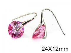 HY Stainless Steel 316L Drops Earrings-HY30E1469HIS