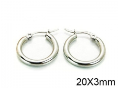 HY Stainless Steel 316L Snap Post Hoop Earrings-HY58E0771IL