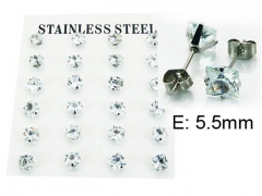 HY Stainless Steel 316L Small Crystal Stud-HY21E0023PQ
