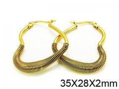 HY Stainless Steel 316L Hollow Hoop Earrings-HY58E0687KG