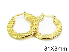 HY Stainless Steel 316L Hollow Hoop Earrings-HY58E0974JC