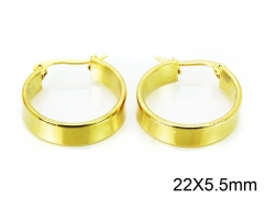 HY Stainless Steel 316L Snap Post Hoop Earrings-HY58E1222LZ