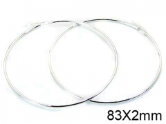 HY Stainless Steel 316L Snap Post Hoop Earrings-HY08E0052IV