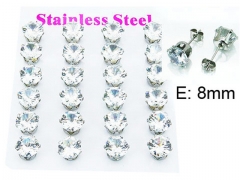 HY Stainless Steel 316L Small Crystal Stud-HY21E0074HIS