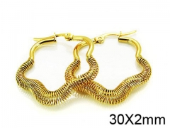 HY Stainless Steel 316L Hollow Hoop Earrings-HY58E0677KW