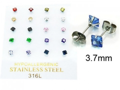 HY Stainless Steel 316L Small Crystal Stud-HY25E0636HID