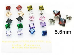 HY Stainless Steel 316L Small Crystal Stud-HY25E0690ILS