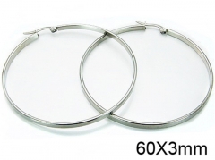 HY Stainless Steel 316L Snap Post Hoop Earrings-HY58E0486JD