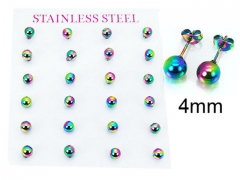 HY Stainless Steel 316L Ball Earrings-HY58E1167PG