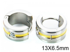 HY Stainless Steel 316L Huggie Hoop Earrings-HY05E1317PZ