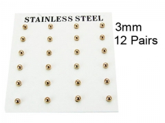 HY Stainless Steel 316L Ball Earrings-HY70E0558HLD