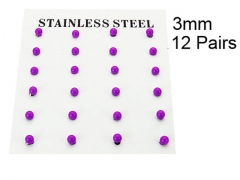 HY Stainless Steel 316L Ball Earrings-HY70E0528HIW