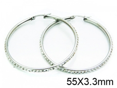 HY Stainless Steel 316L Crystal Hoop Earrings-HY58E1008ML