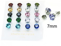 HY Stainless Steel 316L Small Crystal Stud-HY25E0705IOX