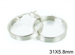 HY Stainless Steel 316L Snap Post Hoop Earrings-HY58E1219KW