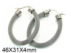 HY Stainless Steel 316L Hollow Hoop Earrings-HY58E0665MZ