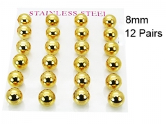HY Stainless Steel 316L Ball Earrings-HY58E0481HLE