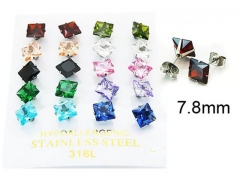 HY Stainless Steel 316L Small Crystal Stud-HY25E0688IOE