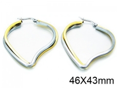 HY Stainless Steel 316L Snap Post Hoop Earrings-HY58E0496MS