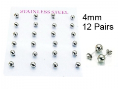 HY Stainless Steel 316L Ball Earrings-HY58E0763HSS
