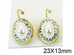 HY Stainless Steel 316L Pearl Earrings-HY67E0135MA