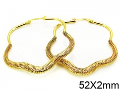 HY Stainless Steel 316L Hollow Hoop Earrings-HY58E0675KY