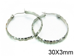 HY Stainless Steel 316L Snap Post Hoop Earrings-HY58E0520IE