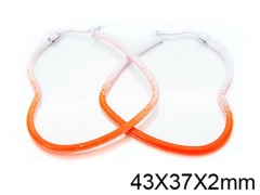 HY Stainless Steel 316L Snap Post Hoop Earrings-HY08E0092JR