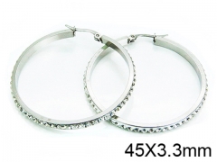 HY Stainless Steel 316L Crystal Hoop Earrings-HY58E1006LL