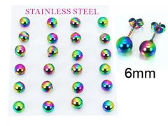 HY Stainless Steel 316L Ball Earrings-HY58E1169H0