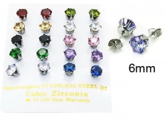 HY Stainless Steel 316L Small Crystal Stud-HY25E0707ILD