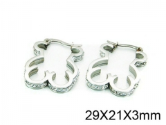HY Stainless Steel 316L Bear Earrings-HY64E0082HMS