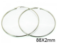 HY Stainless Steel 316L Snap Post Hoop Earrings-HY58E0606JL