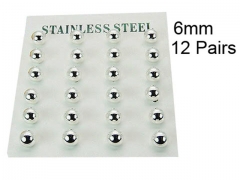 HY Stainless Steel 316L Ball Earrings-HY70E0551HME