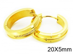 HY Stainless Steel 316L Huggie Hoop Earrings-HY05E1330HOZ