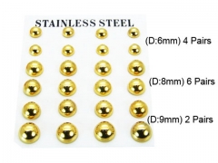 HY Stainless Steel 316L Ball Earrings-HY21E0004HOE
