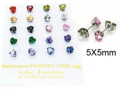 HY Stainless Steel 316L Small Crystal Stud-HY25E0627HOF