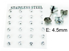 HY Stainless Steel 316L Small Crystal Stud-HY21E0022NL