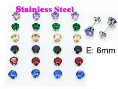 HY Stainless Steel 316L Small Crystal Stud-HY21E0076HZL