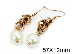 HY Stainless Steel 316L Pearl Earrings-HY64E0267HIE